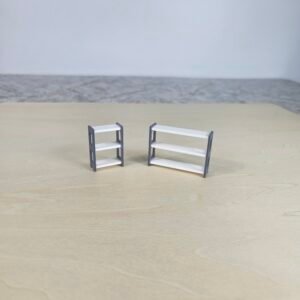 Set de 2 Estantes 1:64 – Mobiliario de Taller para Dioramas Hot Wheels / Diecast